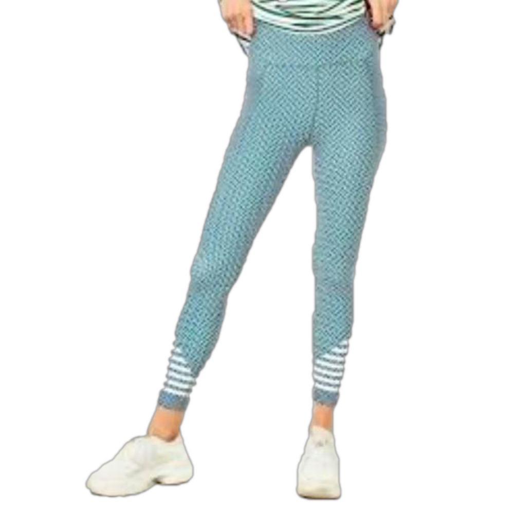 Addison Bay Pattison Totally Blue Geo Print Leggings M
